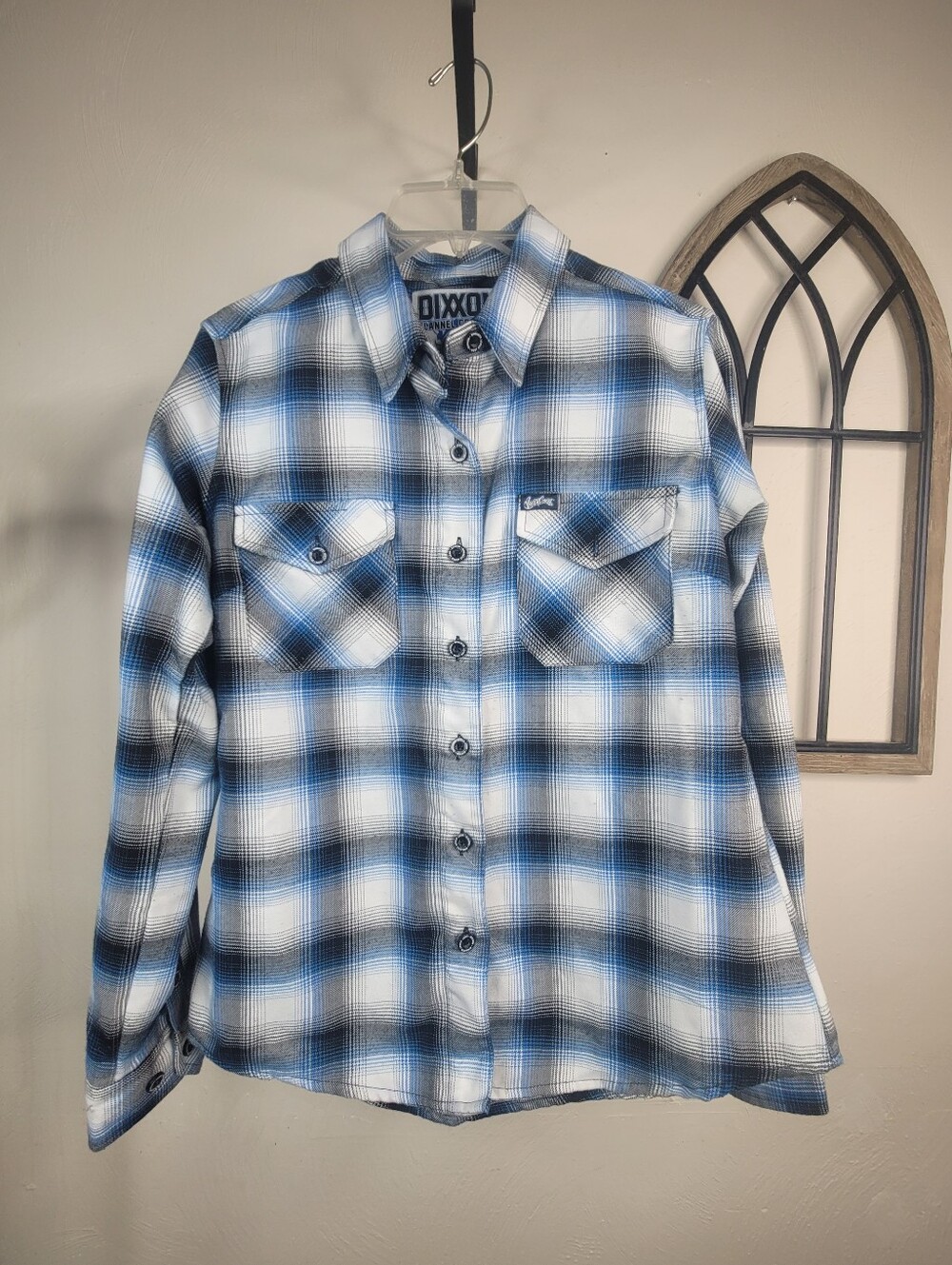 Dixxon Flannel x West Coast Customs Blue and White Flannel Size Medium
